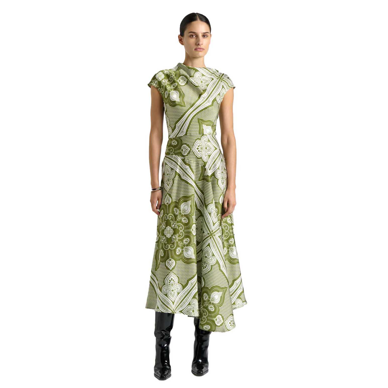 Cue Chateau Asymmetric Midi Dress